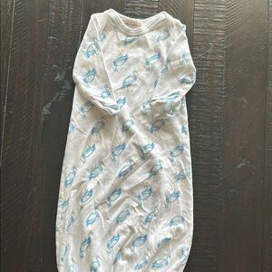 Blue Storks Baby Gown